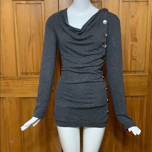 Patty boutik rouched cowl neck sweater